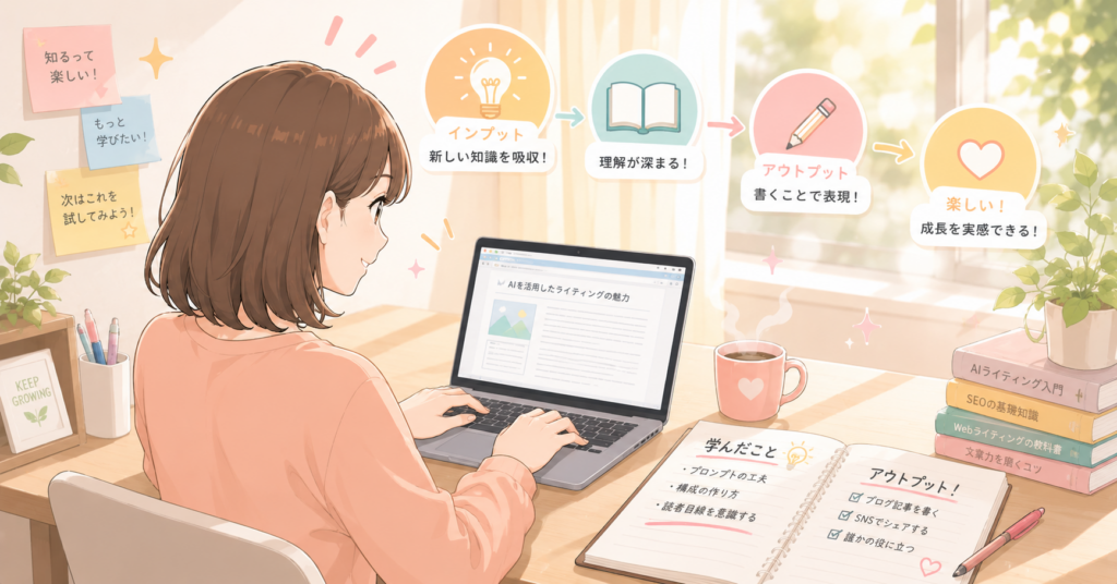 新しい知識のインプット・アウトプットが楽しい人