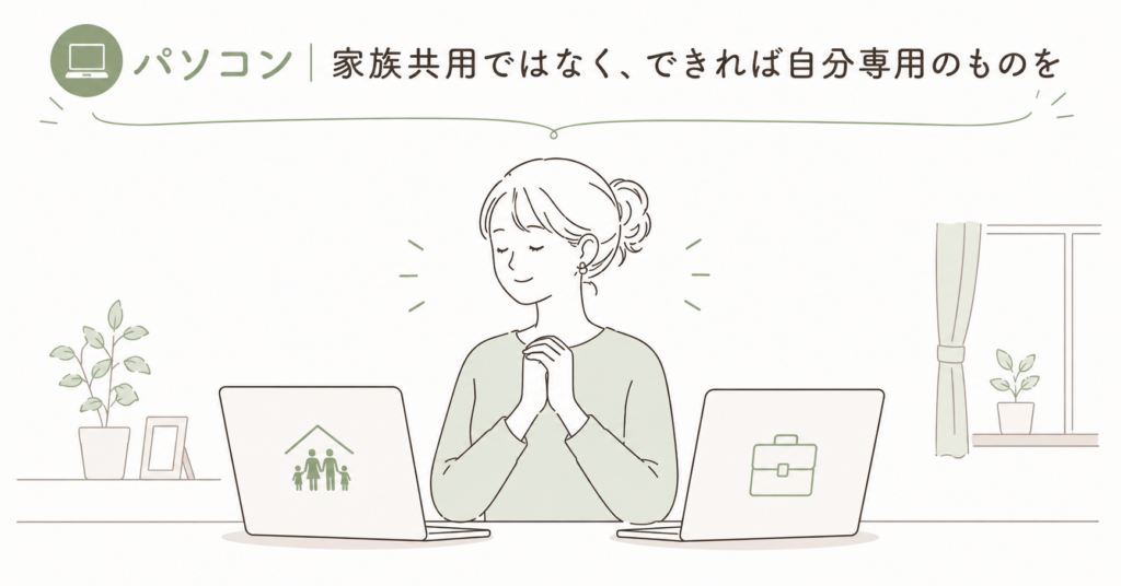 PCは自分の業務専用が好ましい